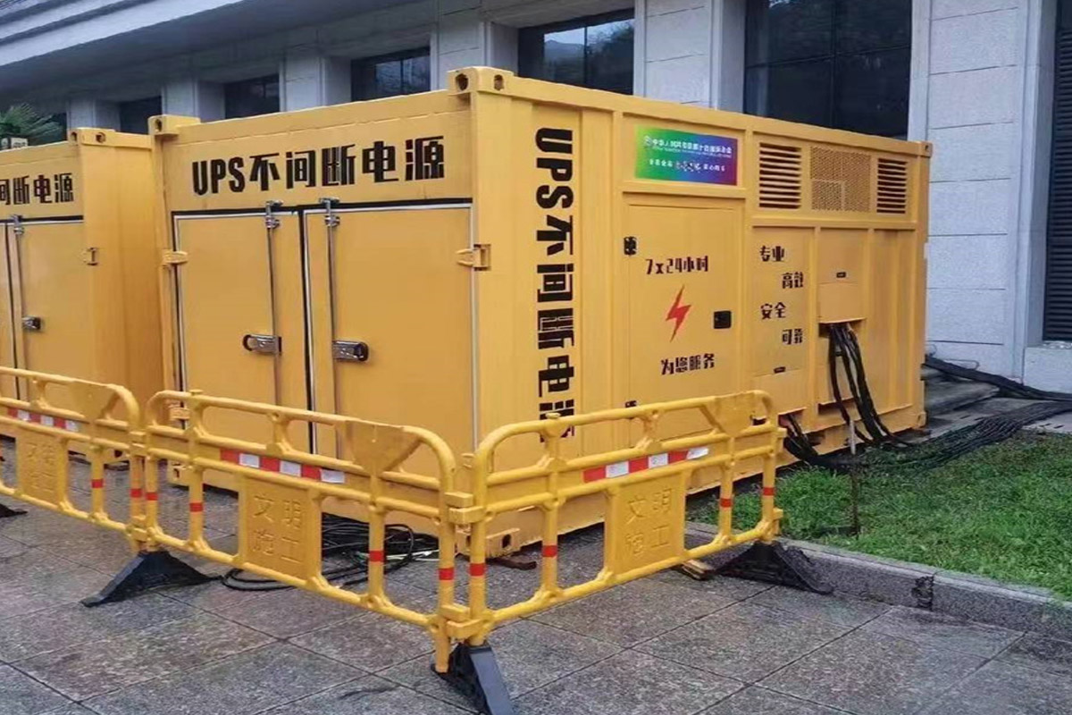 潜江发电机租赁施工现场